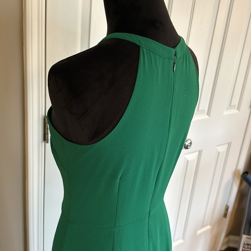 Kensie halter tank dress with pleated hem. Size 2. Kelly green - Picture 6 of 11